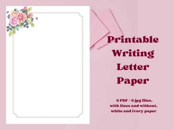 Download Floral Rose Letter Paper Stationery - Paper stationery Collection