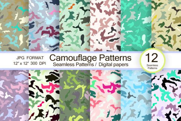 Download Camouflage Patterns, Scrapbook Paper - Camouflage patterns Collection