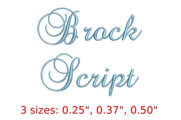 Download Brock Script Embroidery Font - Premium Resources