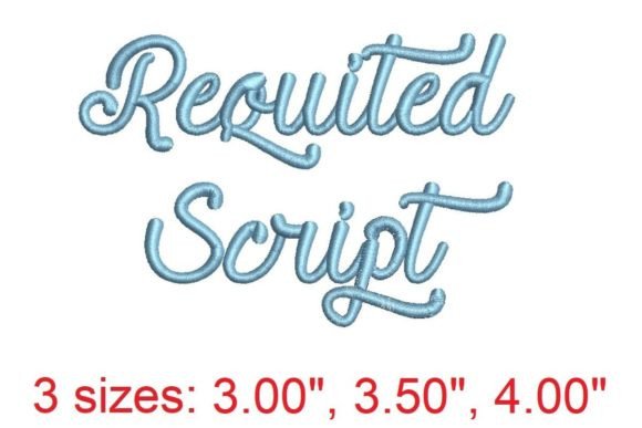 Download Requited Script Embroidery Font - Premium Resources
