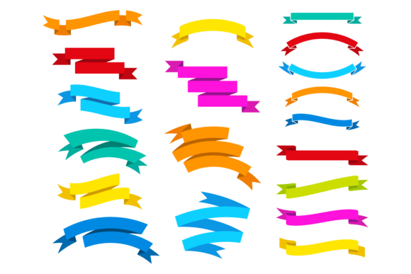 Download Folden Ribbon Banner Set. Origami Paper - Origami Collection
