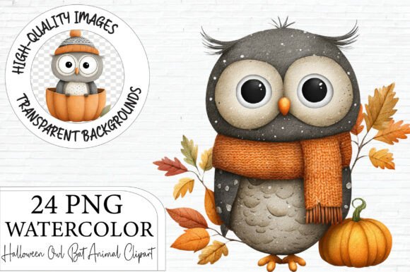 Download Halloween Owl &amp; Bat Clipart Bundle PNG - Bat Collection