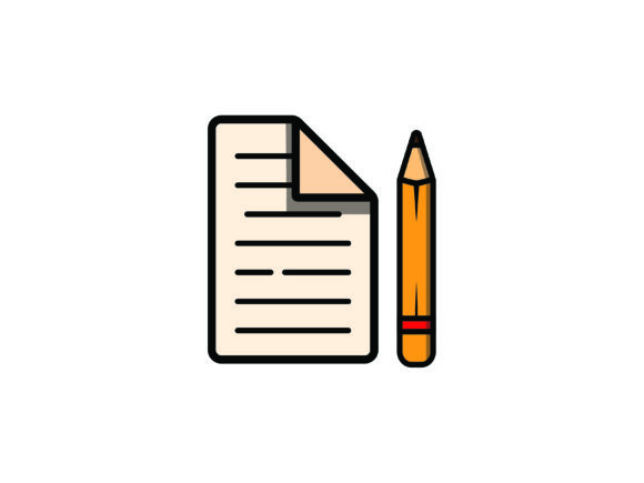 Download Pencil and Paper Stationery Vector Icon - Paper stationery Collection
