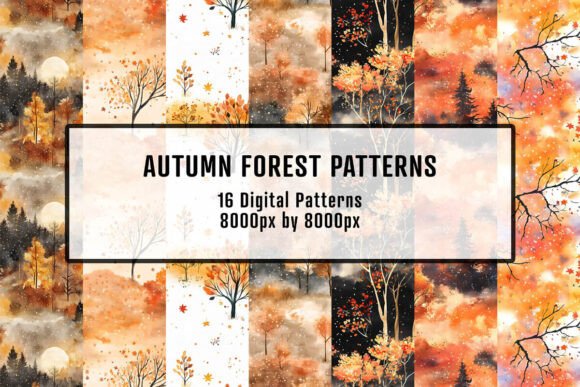 Download Autumn Forest Patterns - Forest patterns Collection