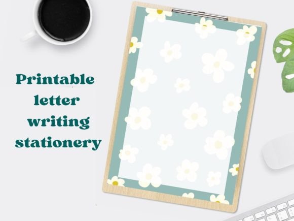 Download Chamomile Floral Letter Paper Stationery - Paper stationery Collection