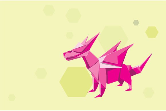 Download Pink Origami Dragon - Origami Collection